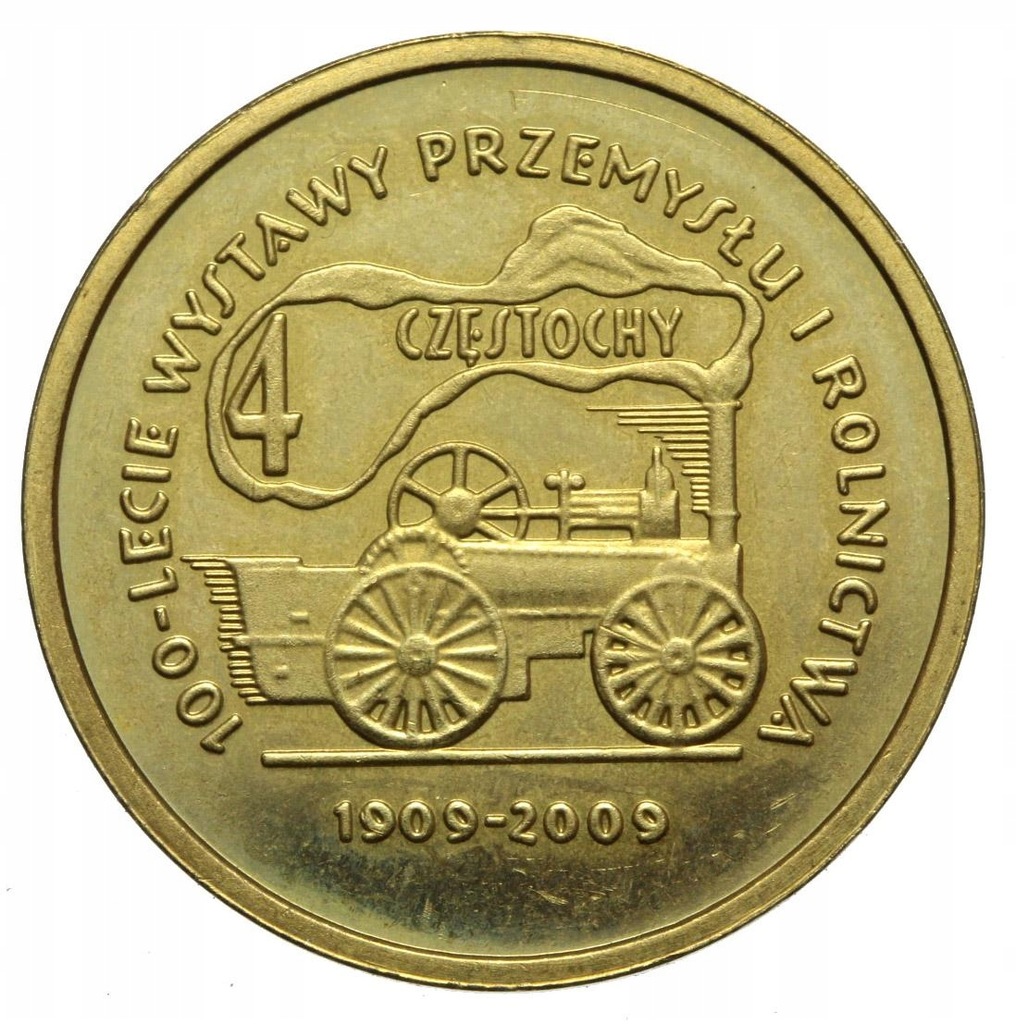 Czętochowa - moneta - 4 Częstochowy 2009