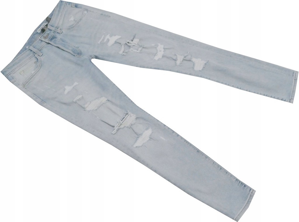 H&M_W32 L32_SPODNIE JEANS DZIURY 324