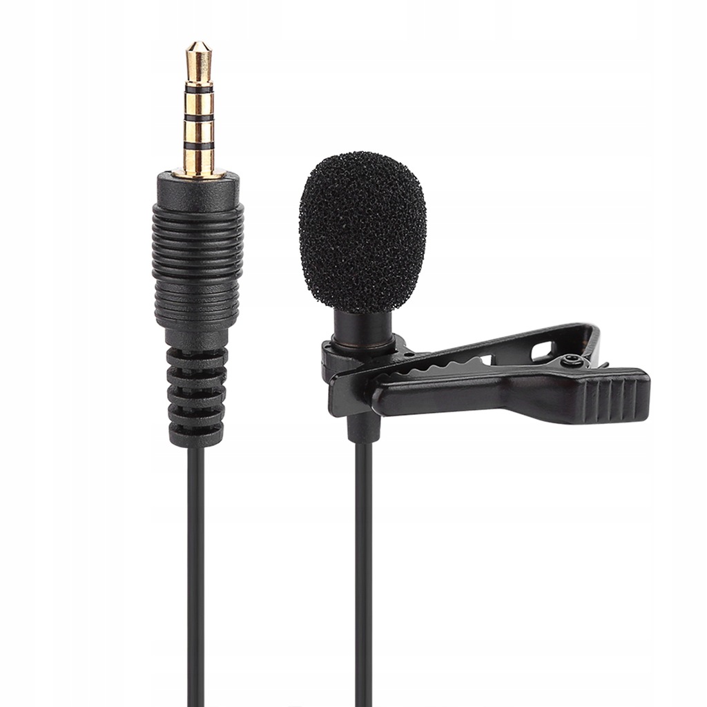 MIKROFON KRAWATOWY ZEWNĘTRZNY KLIPS JACK 3,5 MM PRZEWÓD 1.5M