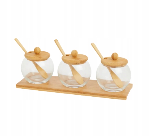 Zestaw do serwowania 7 elementów bambusowe pojemniki na desce