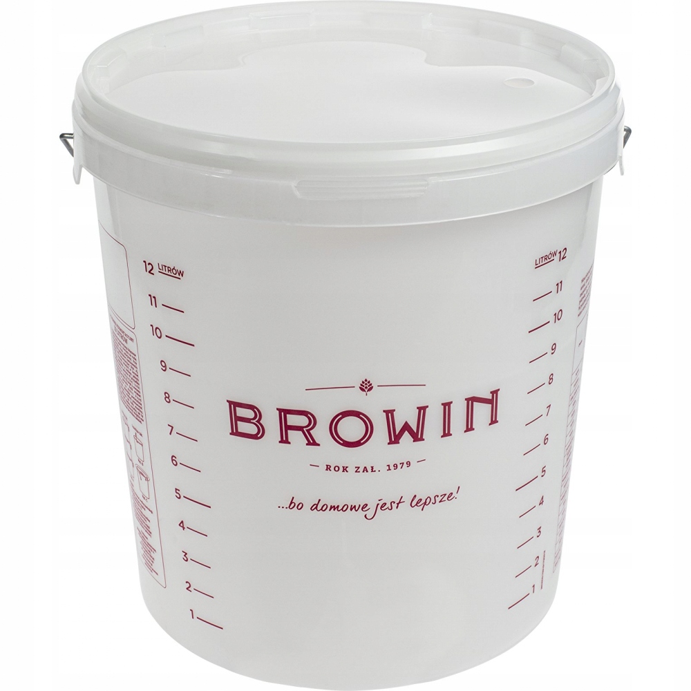 POJEMNIK fermentacyjny pokrywą kranik BROWIN 15 L
