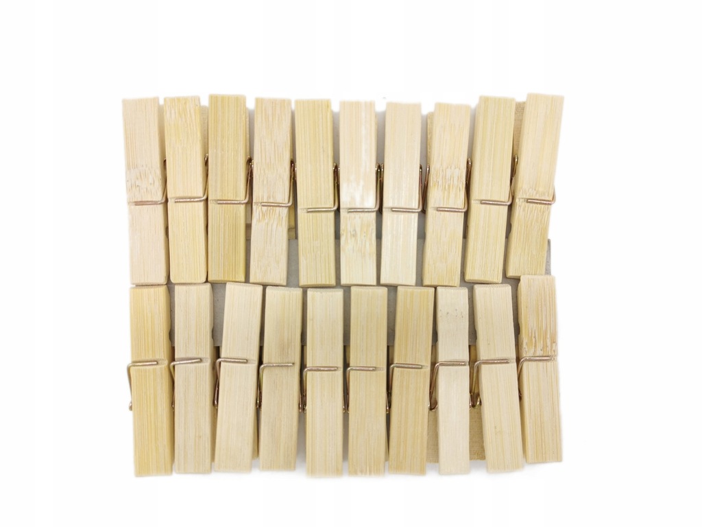Bambusowe spinacze klamerki do bielizny, 20 szt.