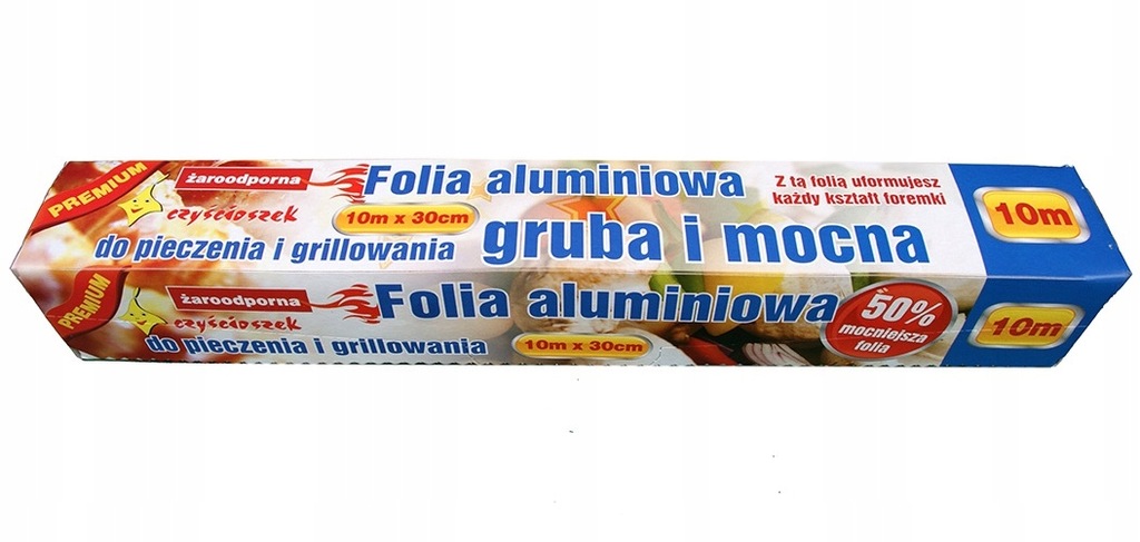 FOLIA ALUMINIOWA SPOŻYWCZA 10m BARDZO GRUBA MOCNA