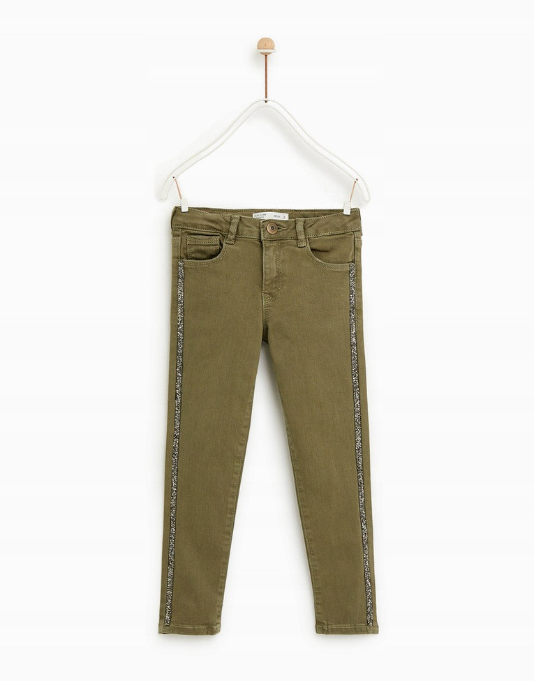 06P119 ZARA KIDS__MD4 SPODNIE JEANS LAMPAS__164CM