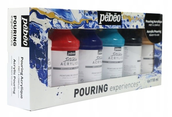 Farby Akrylowe Pebeo Pouring Experiences 6x118ml