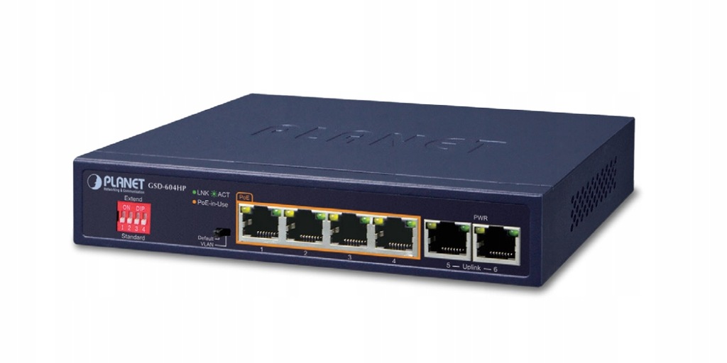 Switch PoE GSD-604HP 4+2