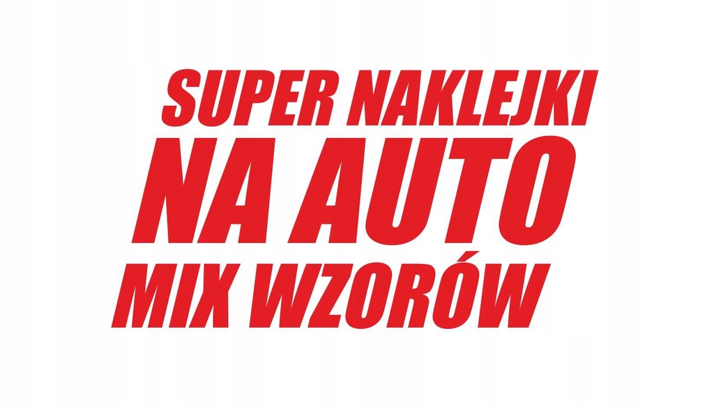 Naklejka Na Auto MIX Wzorów