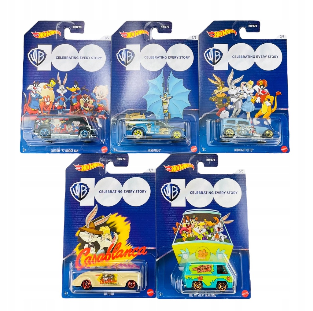 HOT WHEELS 2021 100 LAT WARNER BROS ZESTAW 5szt HMV73 LOONEY TUNES