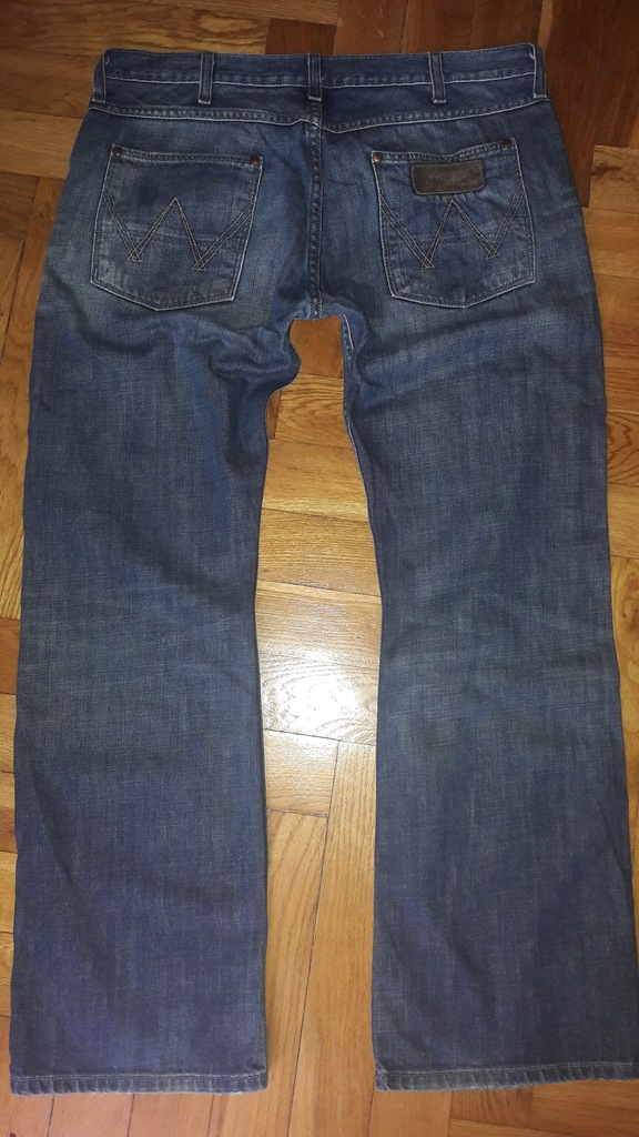 Spodnie męskie jeans Wrangler 6RRB W34L30 przetar