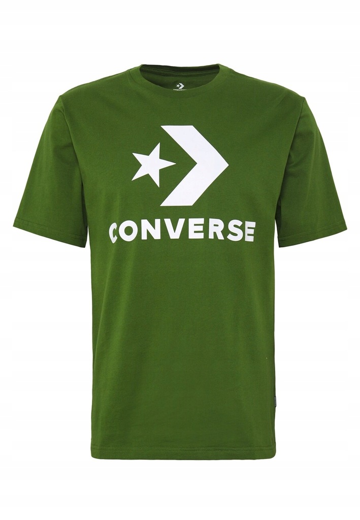 CONVERSE T-SHIRT ZIELONY LOGO BAWEŁNA L 1BSC