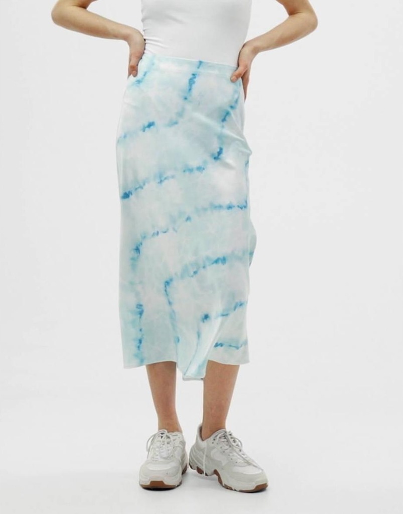 22E095 BERSHKA__MH1 MIDI SPÓDNICA PRINT__S