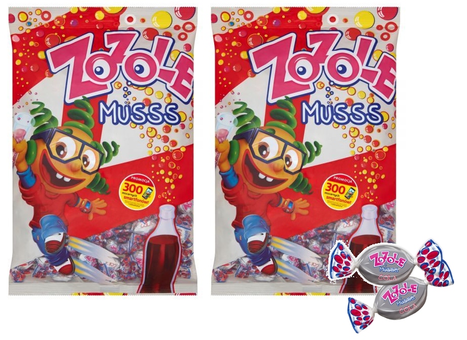CUKIERKI karmelki ZOZOLE MUSUJĄCE COLA 1kg x 2 - 8616660809 - oficjalne ...