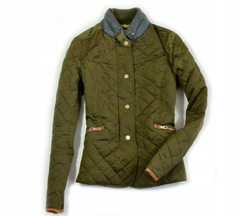 MASSIMO DUTTI_ PIKOWANA KHAKI_ JESIENN JCK__ L