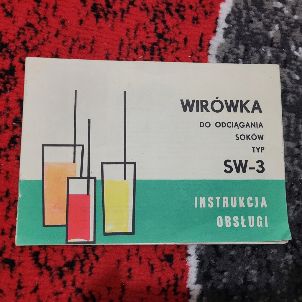 INSTRUKCJA OBSŁUGI WIRÓWKI do ODCIĄGANIA SOKÓW TYP-SW-3