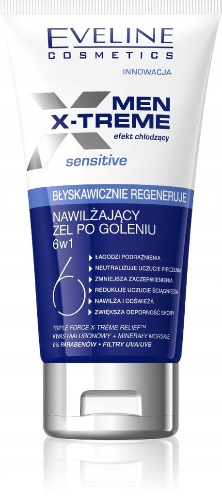 Eveline Men X-Treme 6w1 Żel p/goleniu nawilżający