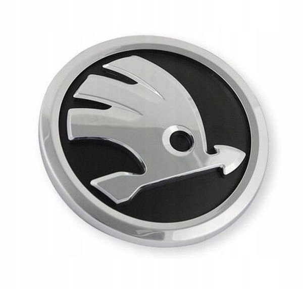Emblemat znaczek logo SKODA 83mm czarny mat