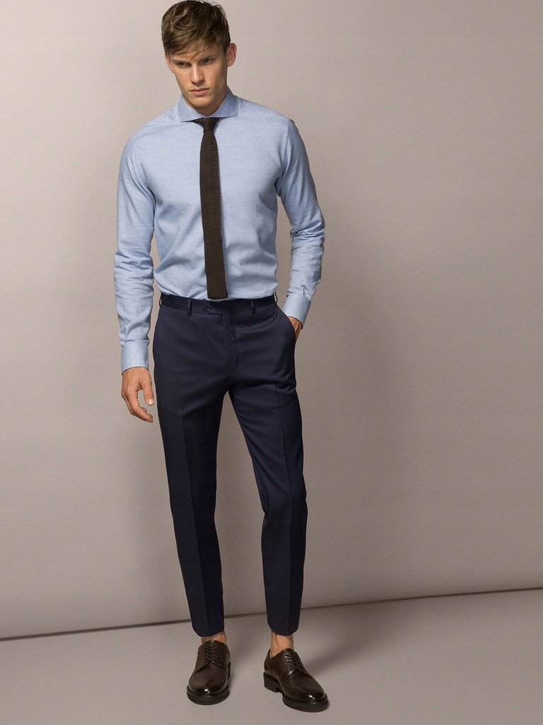 MASSIMO DUTTI 38 ELEGANCKIE SPODNIE WEŁNA E10199