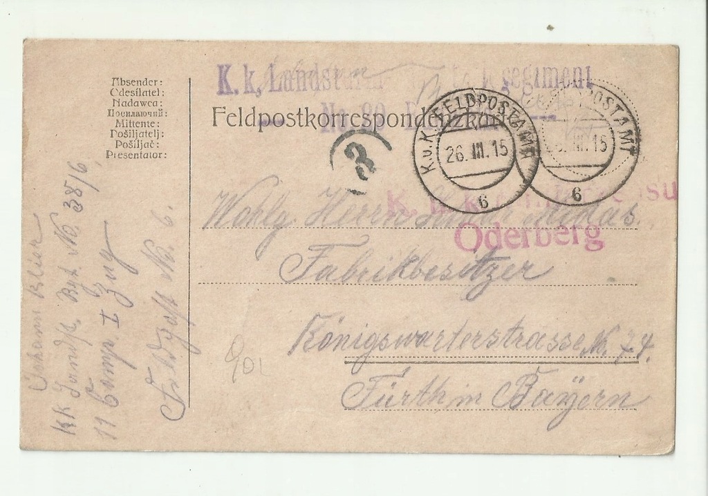 302/ Feldpost 1915