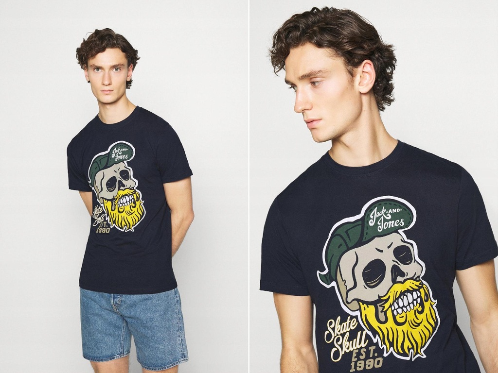 B013G19 Jack & Jones BLUZKA PRINT T-SHIRT L