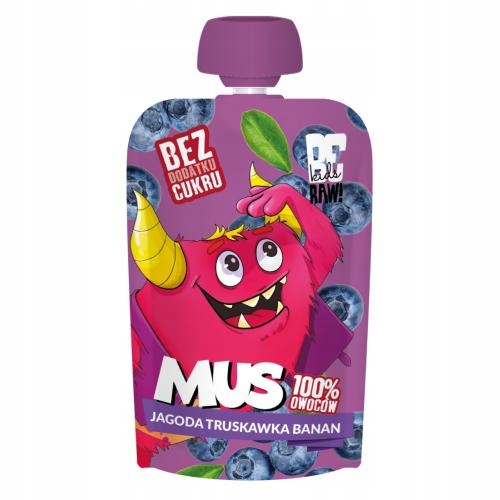 BeRAW Kids Smoothie Jagoda Truskawka Banan, 100g