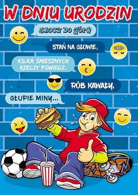 Karnet Young B6 + koperta wzór nr 023 Urodziny Stamp