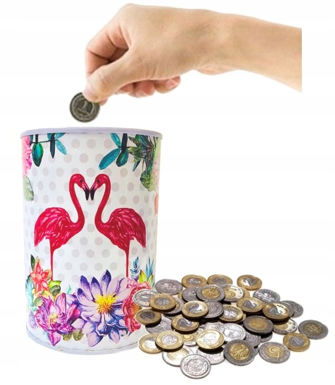 METALOWA SKARBONKA PUSZKA FLAMING MONEY BOX CAN