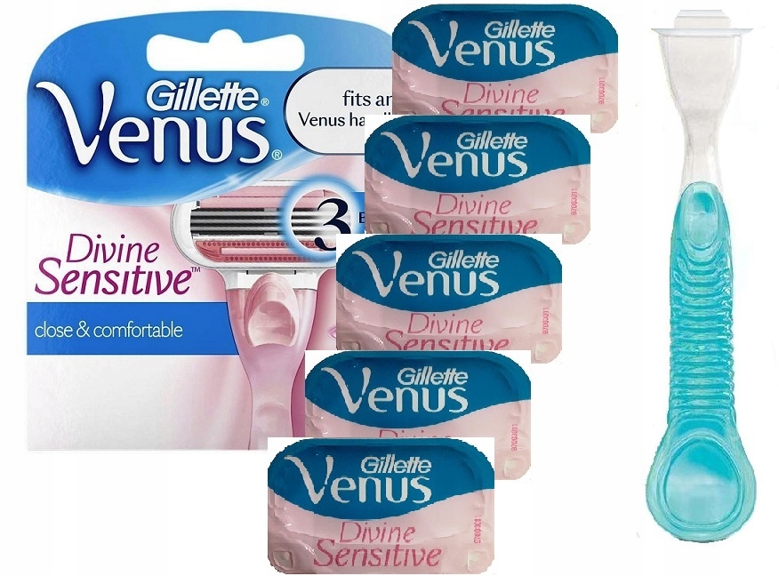 GILLETTE VENUS DIVINE SENSITIVE M-KA +5 WKŁADÓW