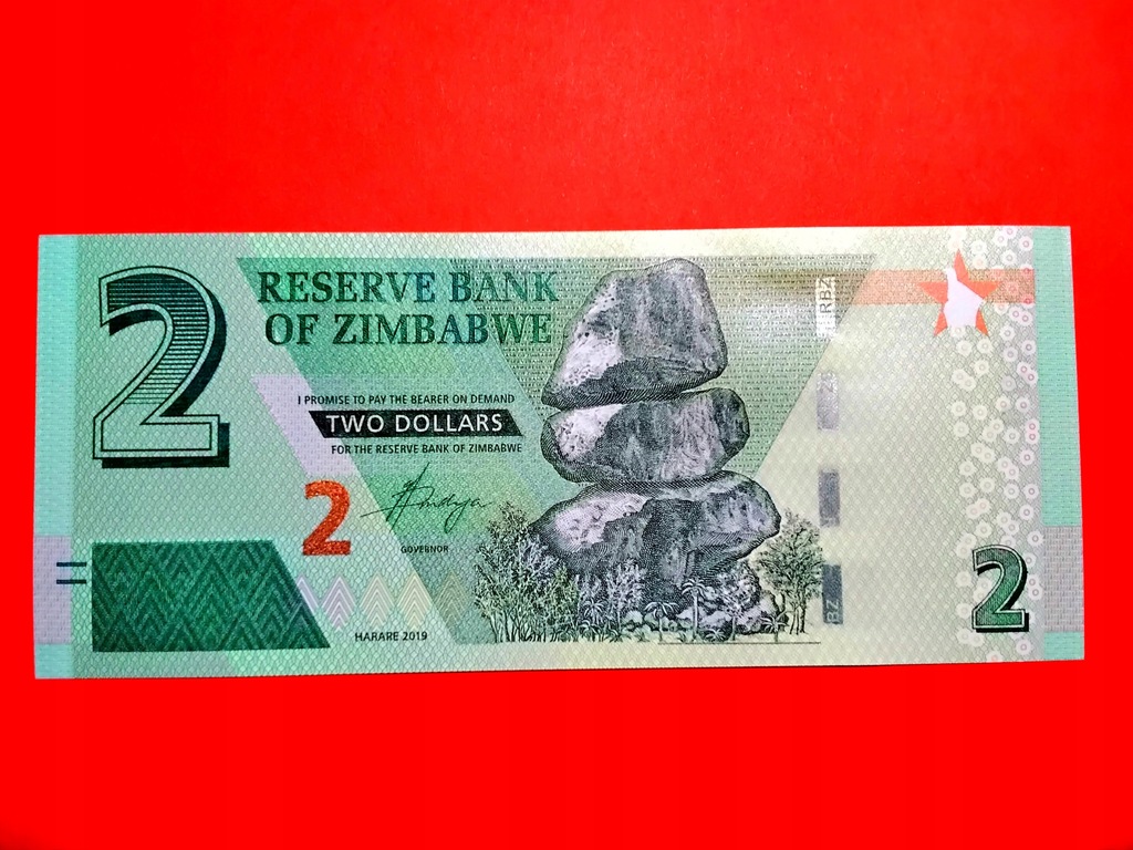 Zimbabwe 2 Dollars 2019 P101 UNC