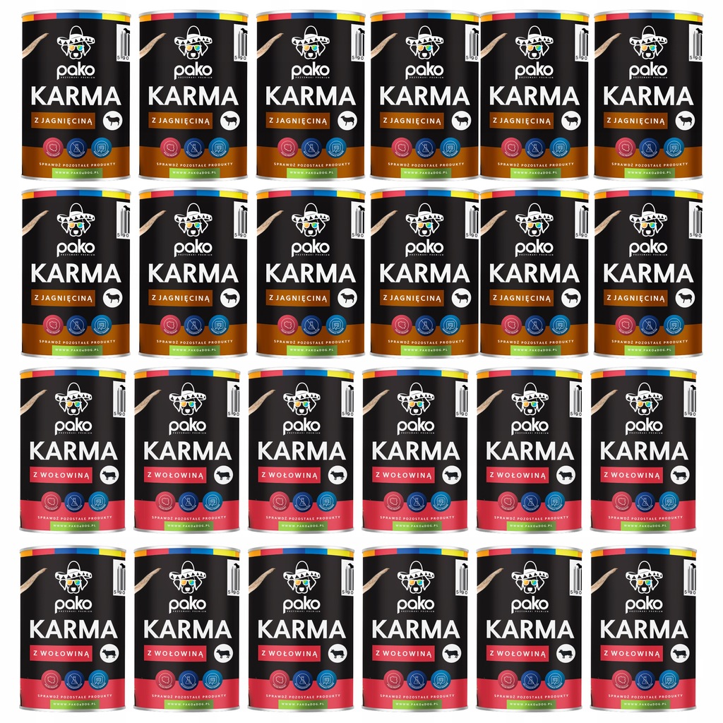 KARMA PSA PAKO mix 24 x 400 MIĘSO Z POLSKI