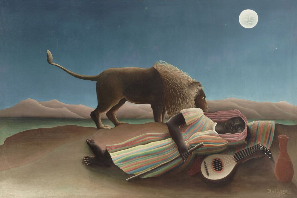 Henri Rousseau - Śpiąca Cyganka - 120x80 cm obraz