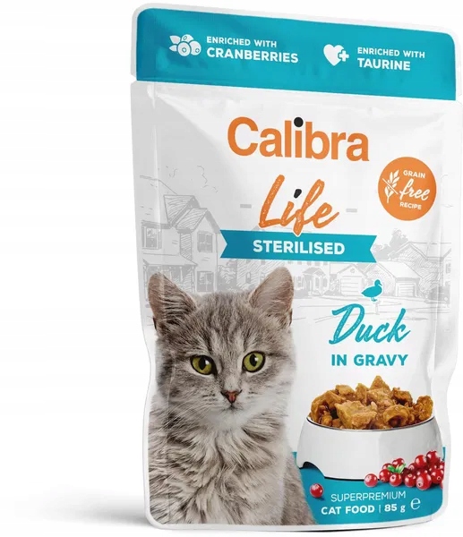 Calibra Cat Life kapsułki dla wykastrowanych kotów z kaczką w sosie 85 g