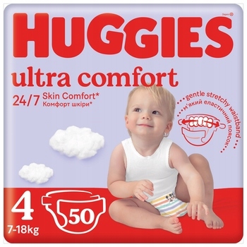 HUGGIES Ultra Comfort 4 Pieluchy 7-18 kg 50szt