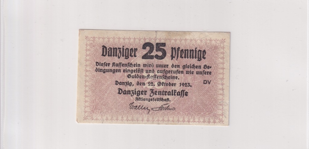 25 Fenigów Gdańsk 1923 Miłczak G24 pażdziernik