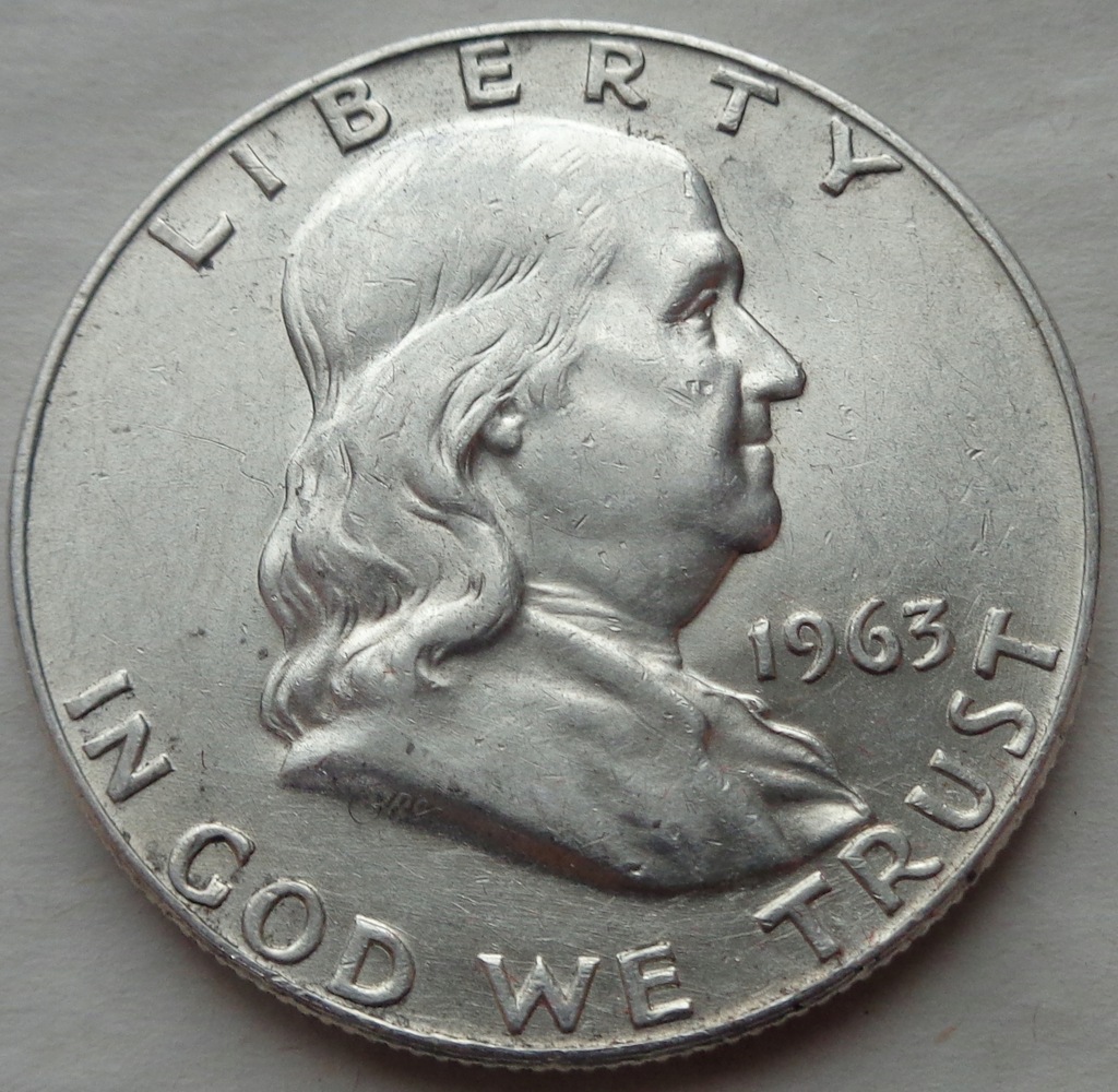 USA - 1/2 DOLARA - 1963 D - Franklin Half Dollar - srebro