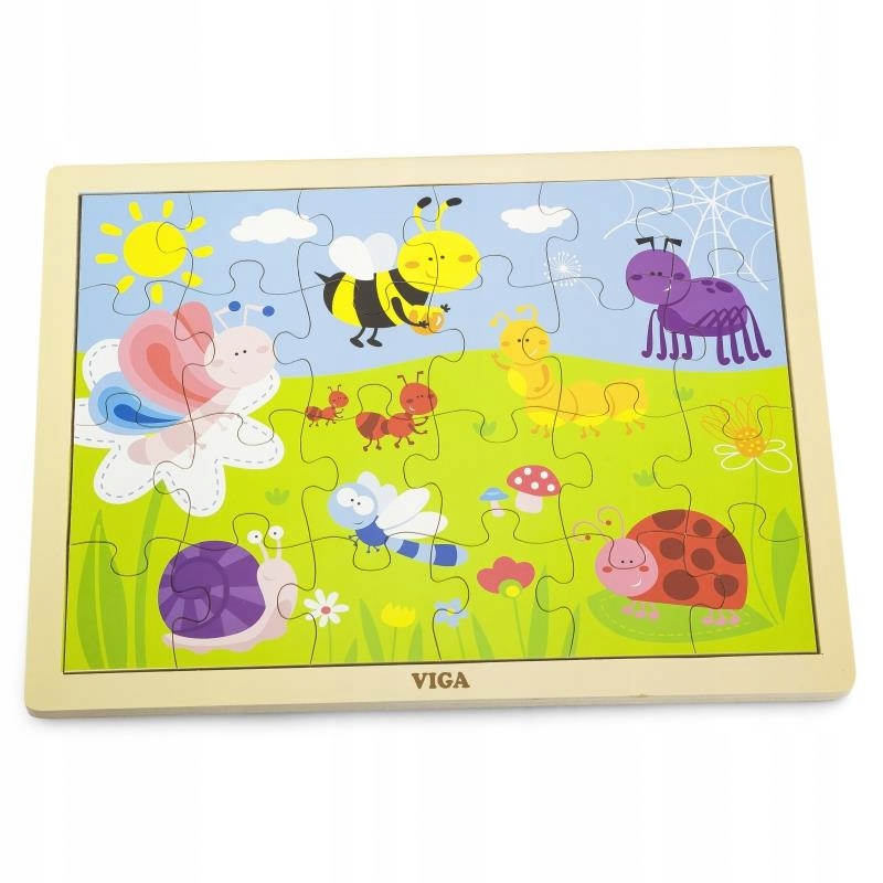 VIGA Drewniane Puzzle Park 24 Elementy