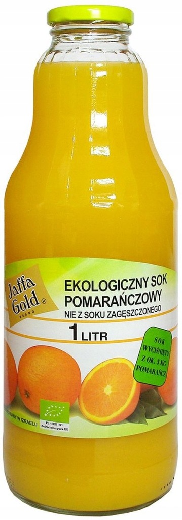 SOK POMARAŃCZOWY BIO 1 L - JAFFA GOLD