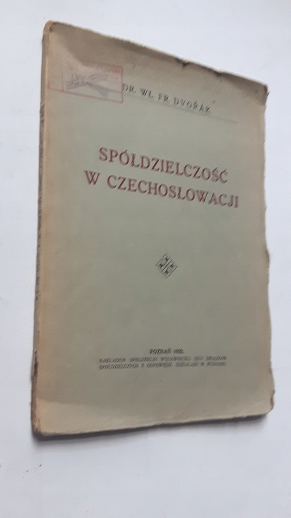 SPOLDZIELCZOSC W CZECHOSLOWACJI - Dvorak (1925)