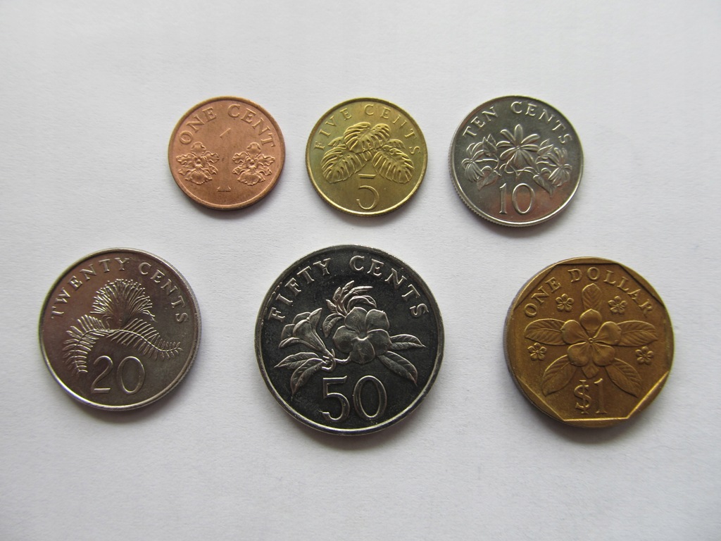 SINGAPUR - zestaw 6 monet (1993-1997)