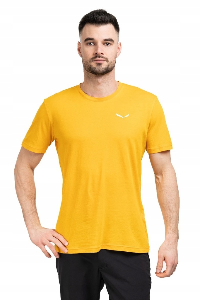 Koszulka trekkingowa lekka męska Salewa Alpine hemp logo ss-gold 52_XL