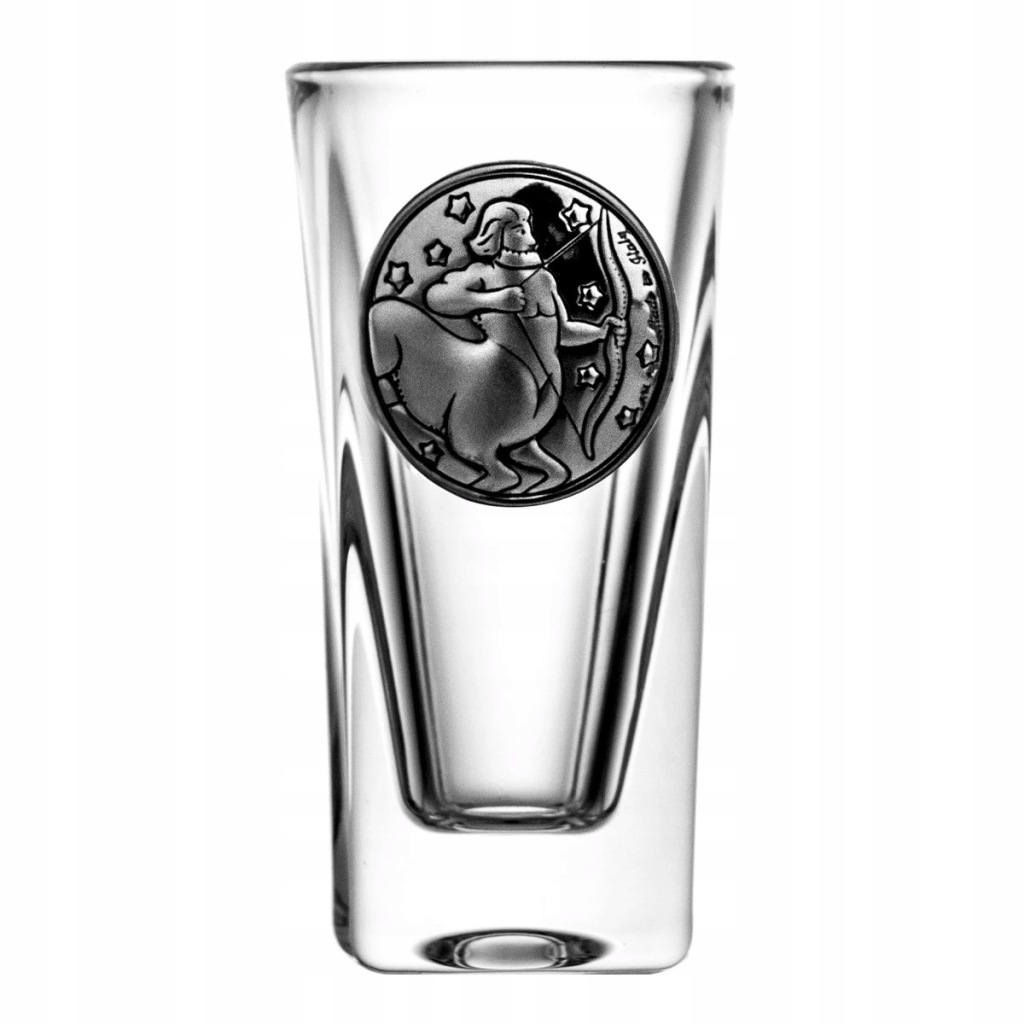 Kieliszek kryształowy do wódki znak Strzelec