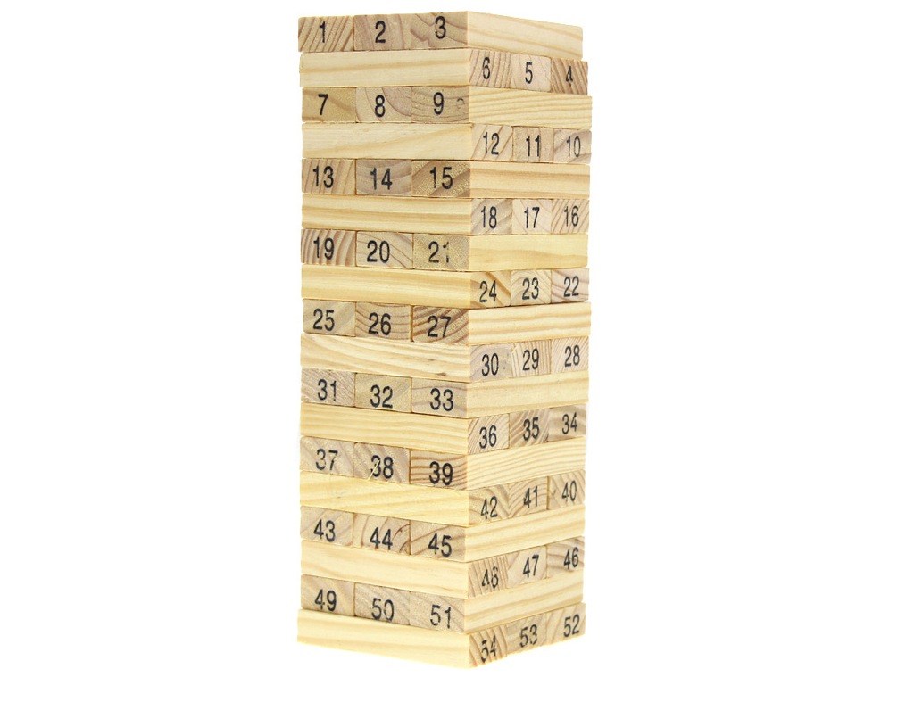 Tower Jenga Drewniane Klocki Gra Zręcznościowa PL - 7302820047