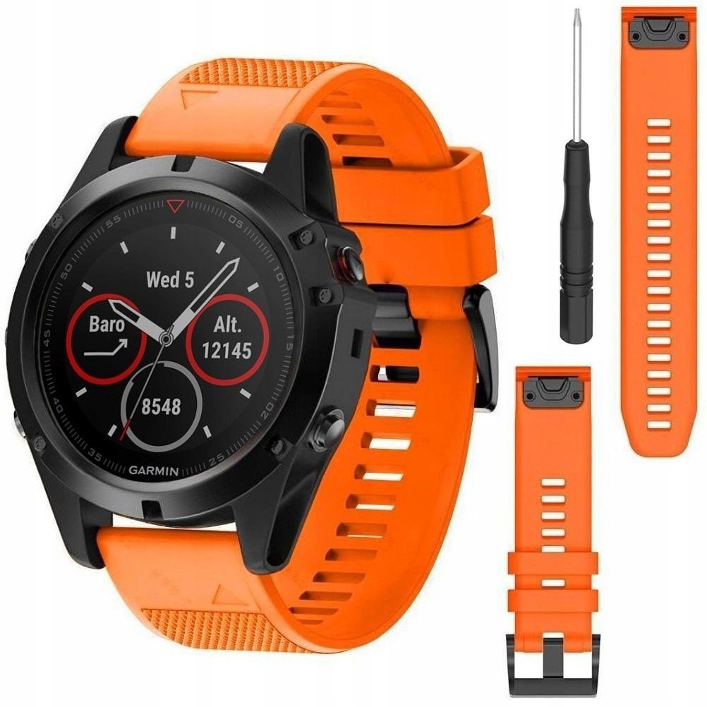 Garmin Fenix 5 Plus Pasek Silikonowy Pomarańczowy 7484263356