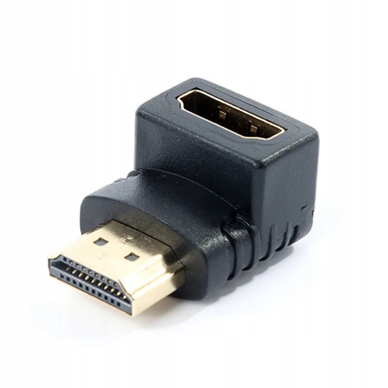 Kompatybilny z HDMI Adapter kątowy 90 stopni kabel 1080 HD kabel męs~1722