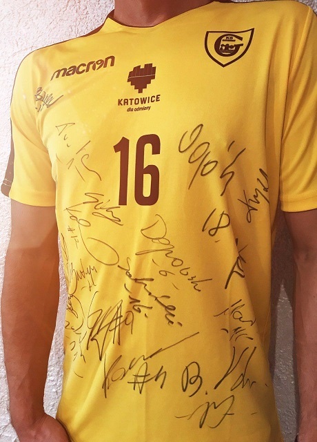 Koszulka zawodnika GKS Katowice z autografami