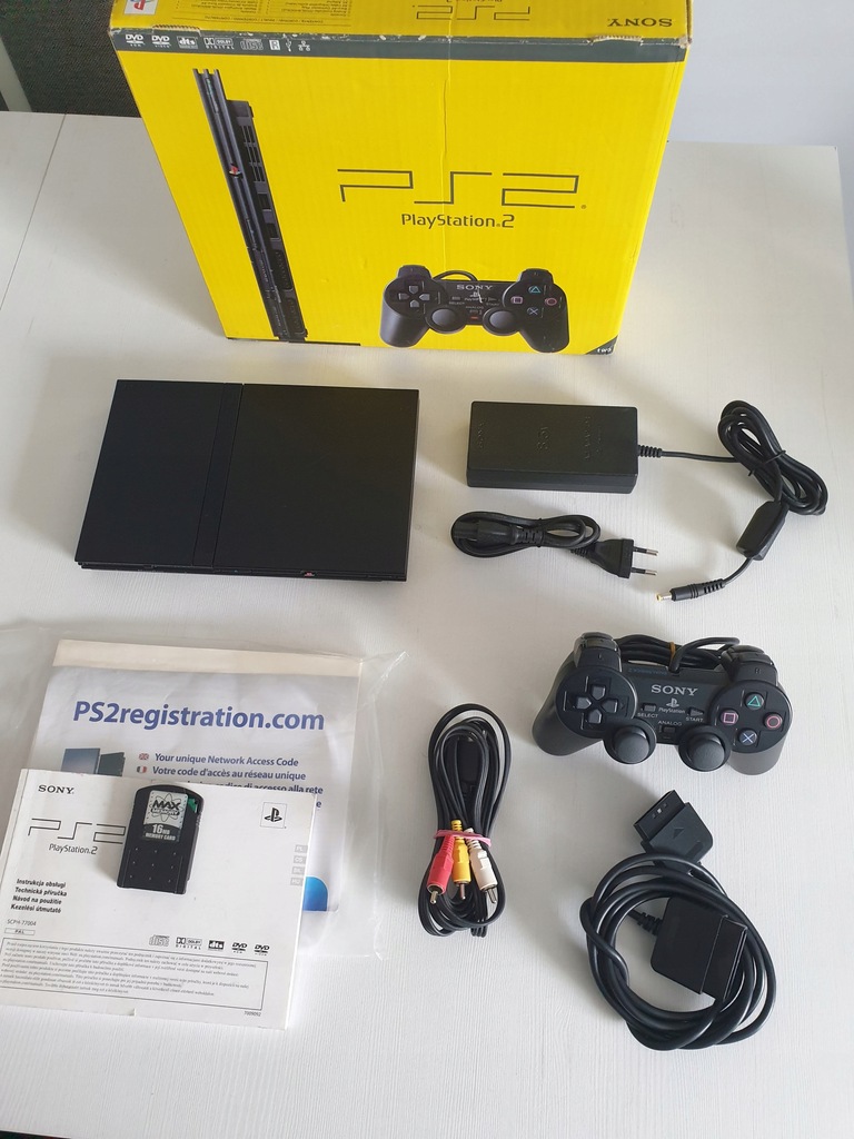 PS2 SLIM KONSOLA PRZEROBIONA ORYGINALNY PAD BDB