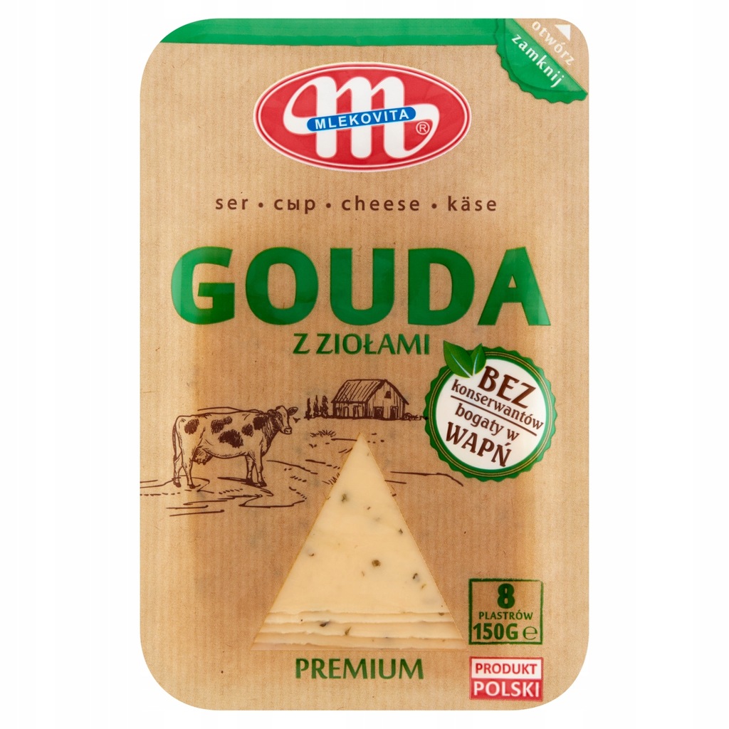 Mlekovita Sergouda z ziołami premium 150g