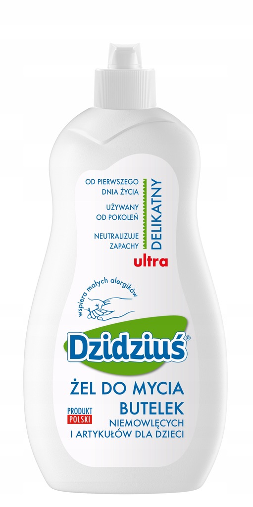 DZIDZIUŚ Żel Płyn Do Mycia Butelek Smoczków 500ml - 11781413487