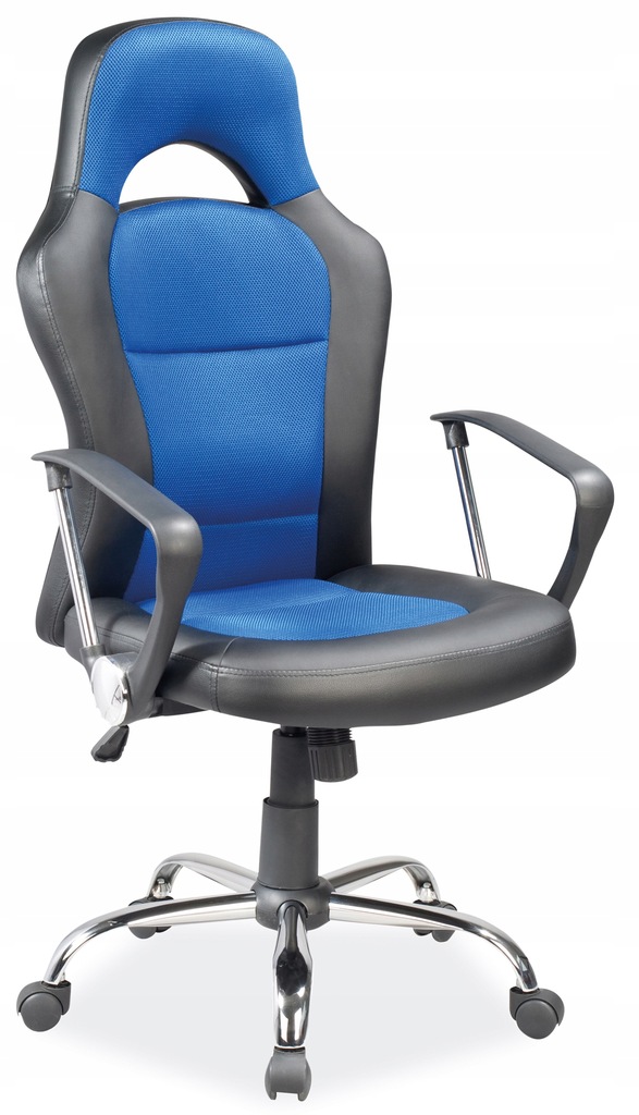 Fotel biurowy Q033 czarno - niebieski TILT SIGNAL