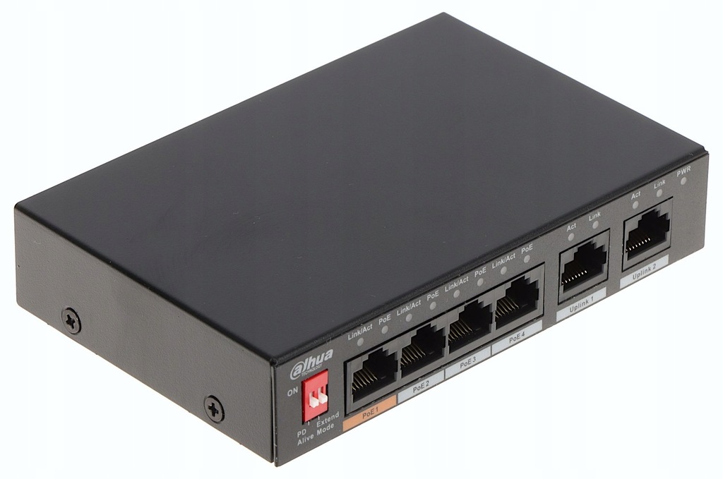 SWITCH POE 4-PORTY + 2 x RJ45 DAHUA