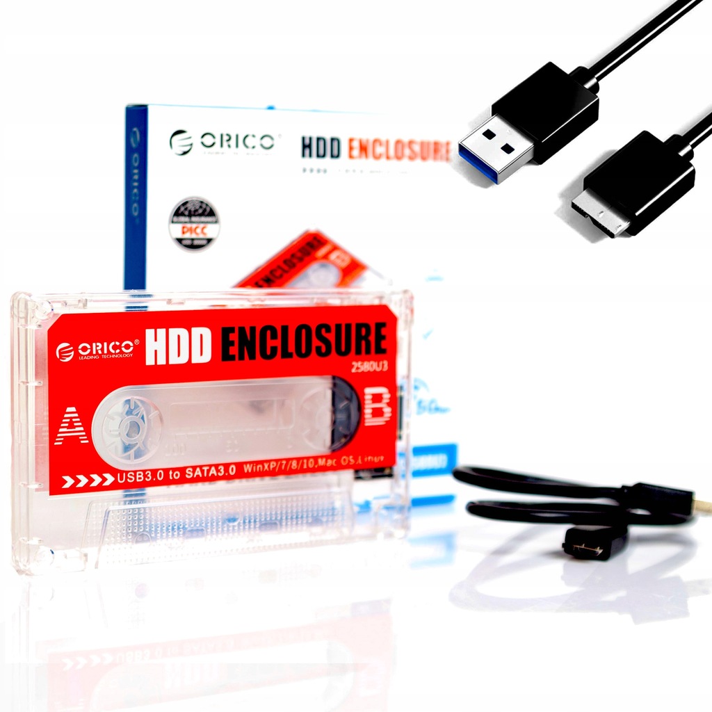 ORICO OBUDOWA KIESZEŃ DYSKU HDD SSD 2,5 USB 3.0